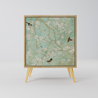 Credenza BLOOMING CHARM a 1 anta effetto rovere