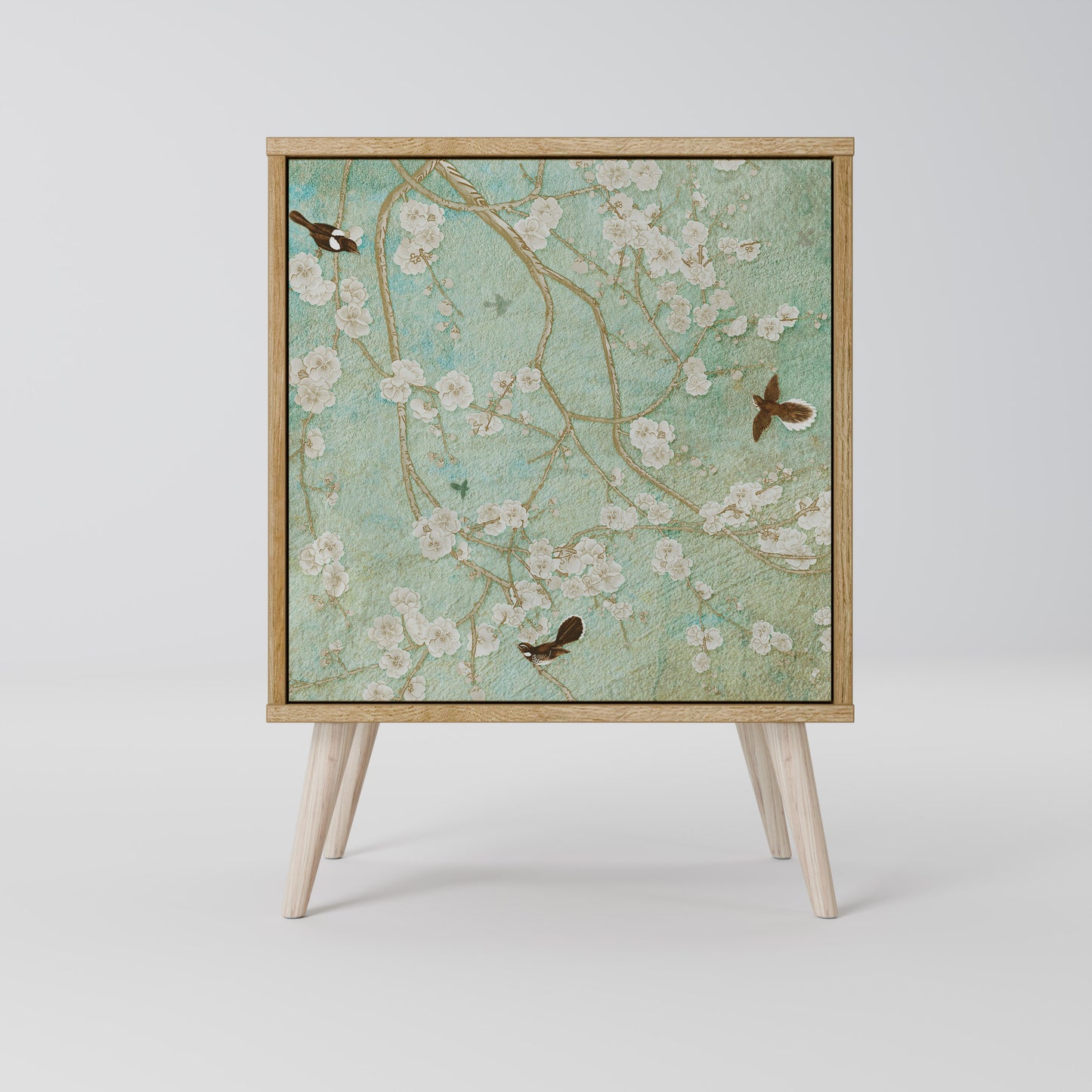 Credenza BLOOMING CHARM a 1 anta effetto rovere