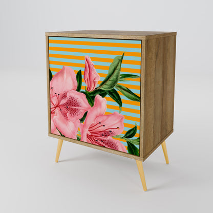 FRAGILE BEAUTY 1-Door Sideboard in Oak Effect