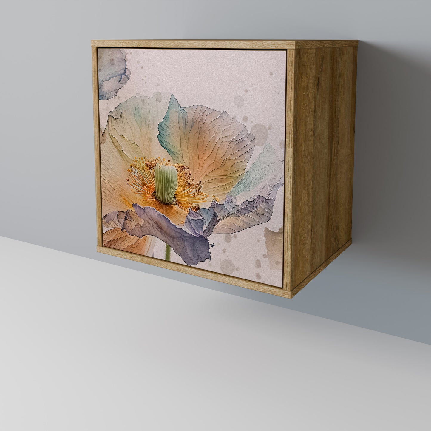 Credenza SOFTEN POPPY a 1 anta effetto rovere