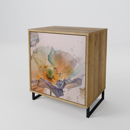 Credenza SOFTEN POPPY a 1 anta effetto rovere