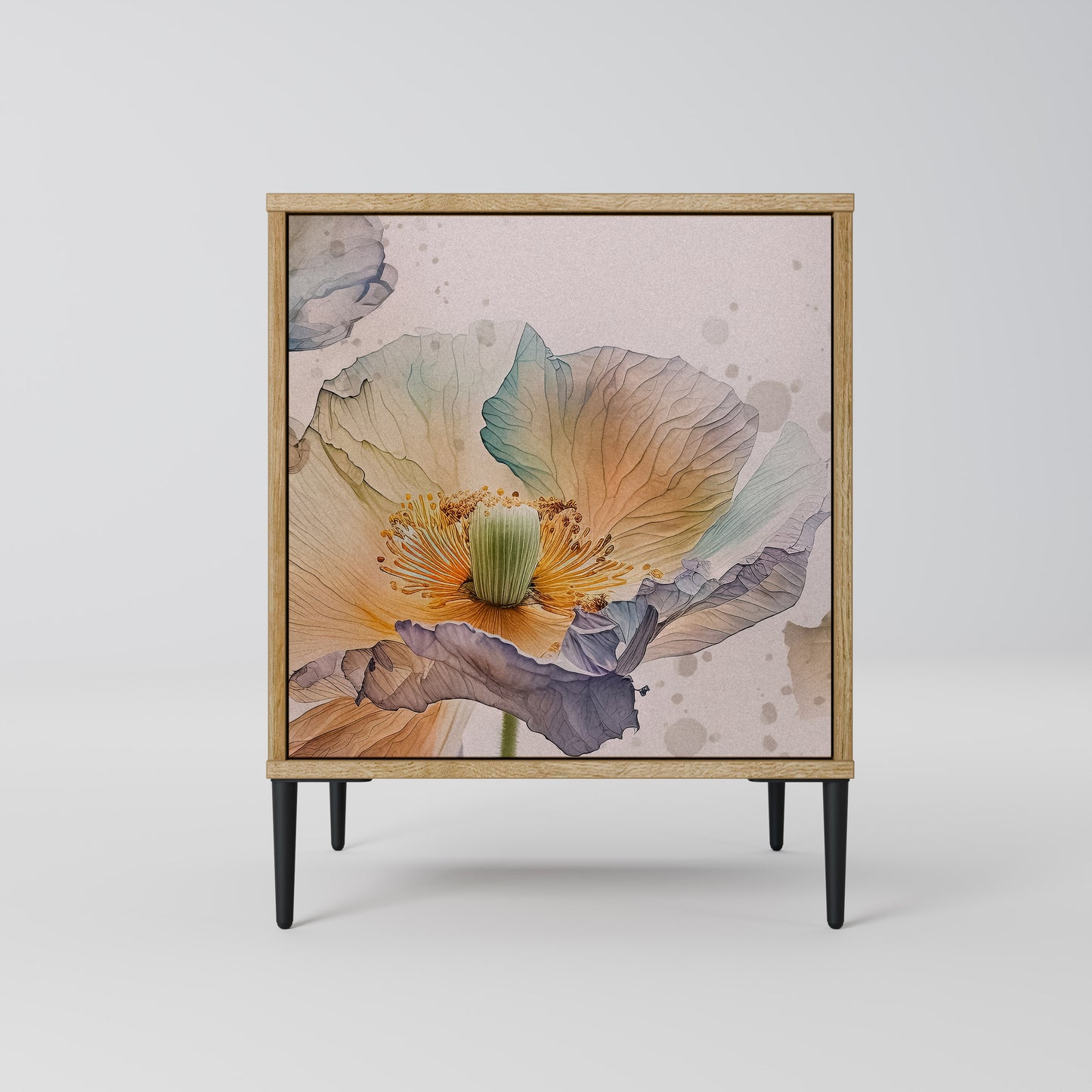 Credenza SOFTEN POPPY a 1 anta effetto rovere