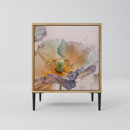 Credenza SOFTEN POPPY a 1 anta effetto rovere