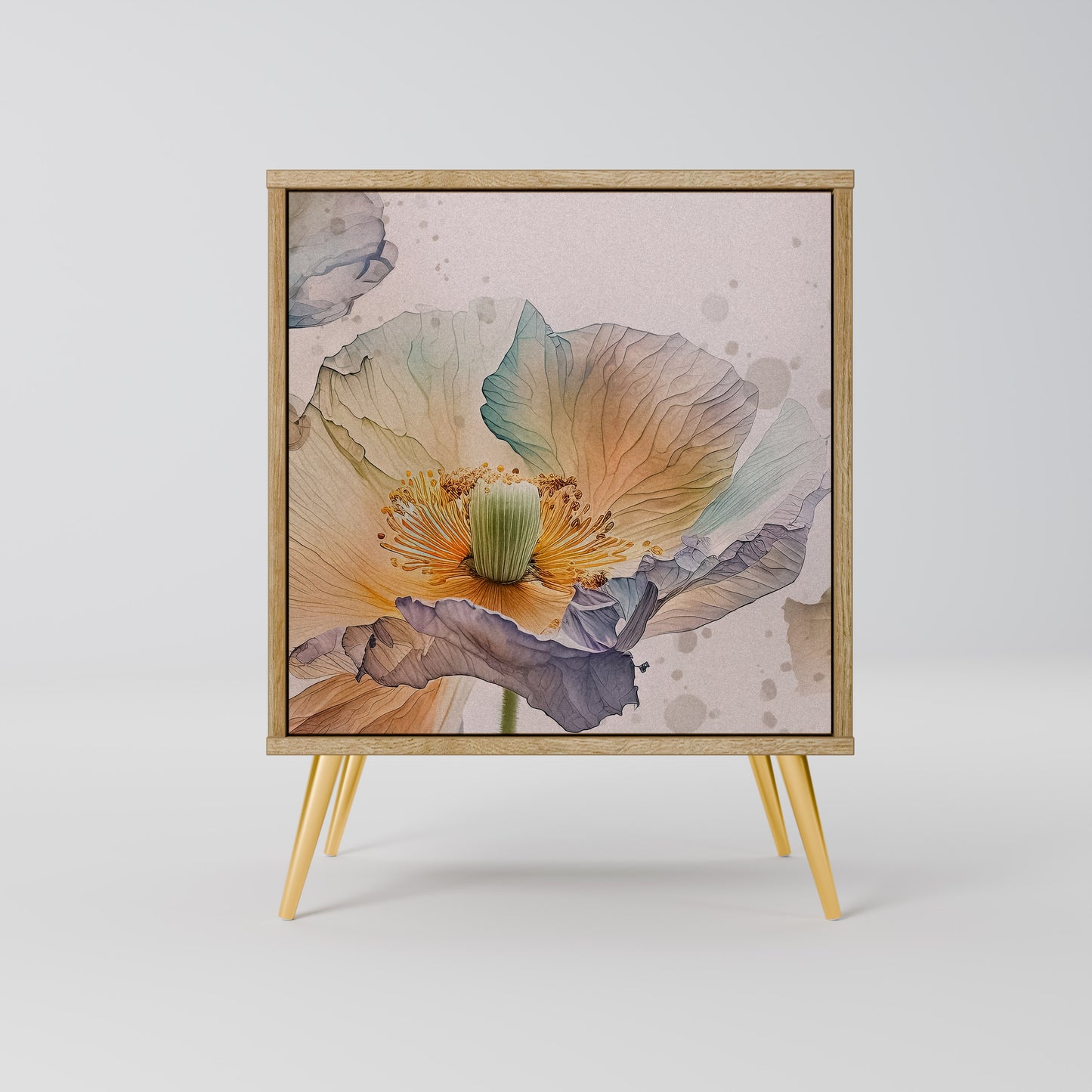 Credenza SOFTEN POPPY a 1 anta effetto rovere