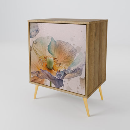 Credenza SOFTEN POPPY a 1 anta effetto rovere