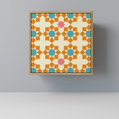 FLORAL DECOR Madia a 1 anta effetto rovere