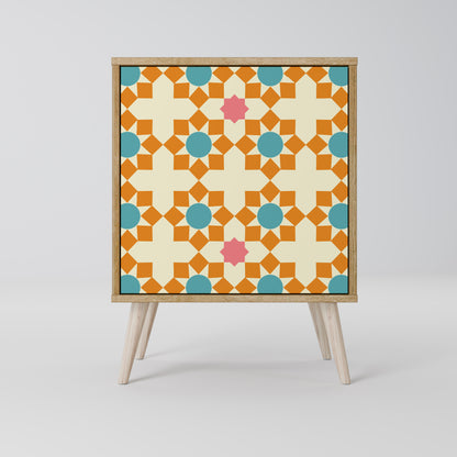 FLORAL DECOR Madia a 1 anta effetto rovere