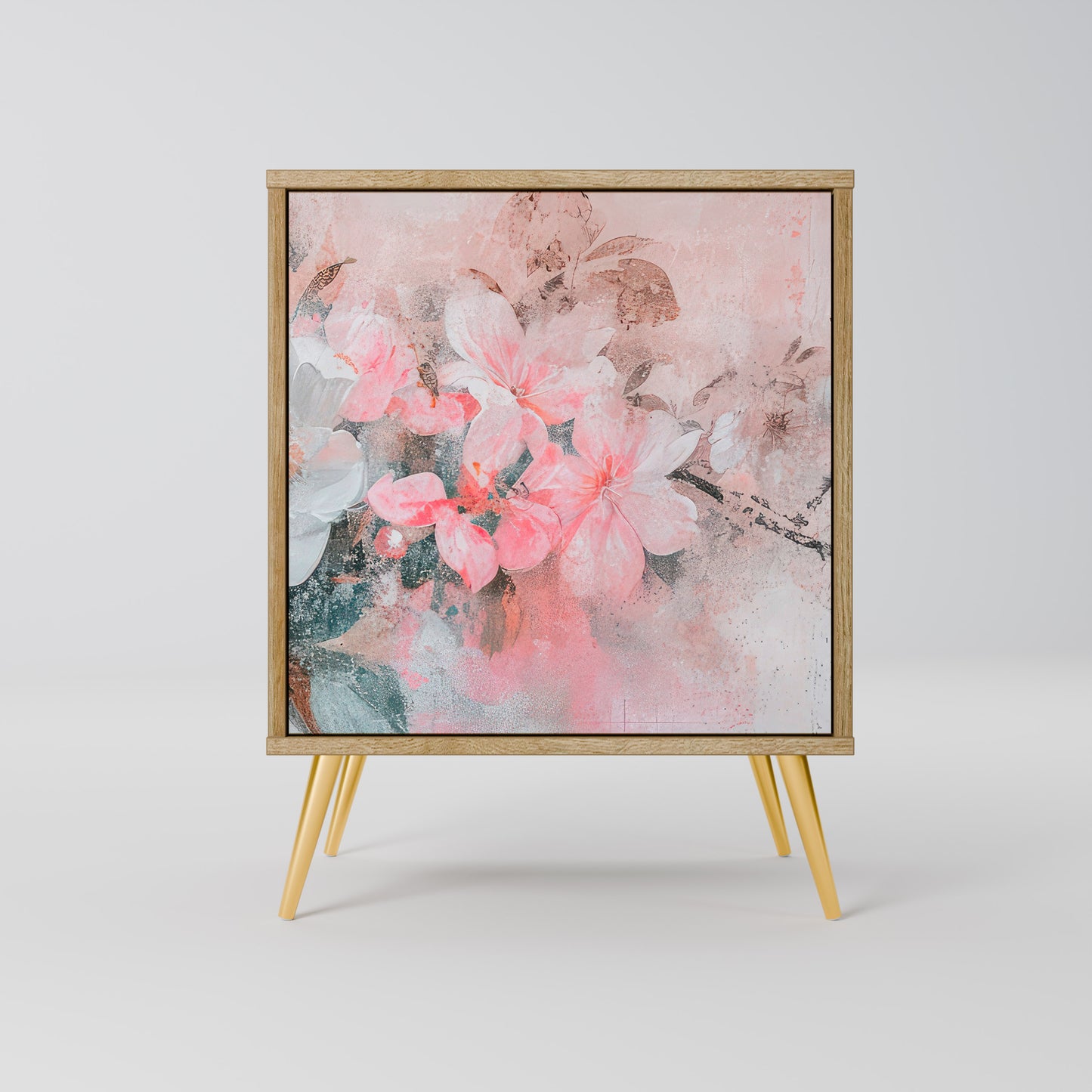 CHERRY BLOSSOM 1-Door Sideboard in Oak Effect