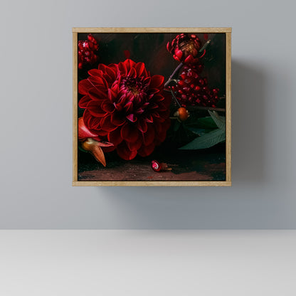 DAHLIAS AND POMEGRANATES Madia a 1 anta effetto rovere