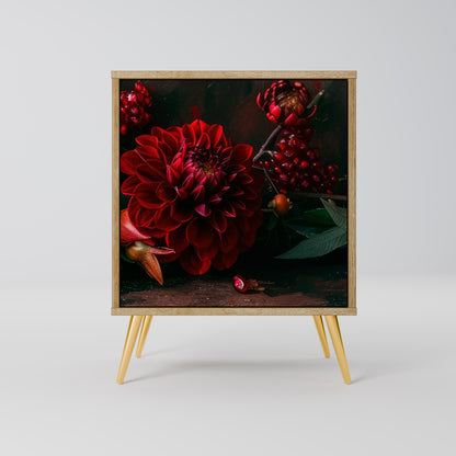 DAHLIAS AND POMEGRANATES Madia a 1 anta effetto rovere