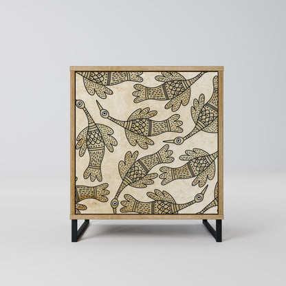 ALMONDINE SONGBIRD 1-Door Sideboard in Oak Effect