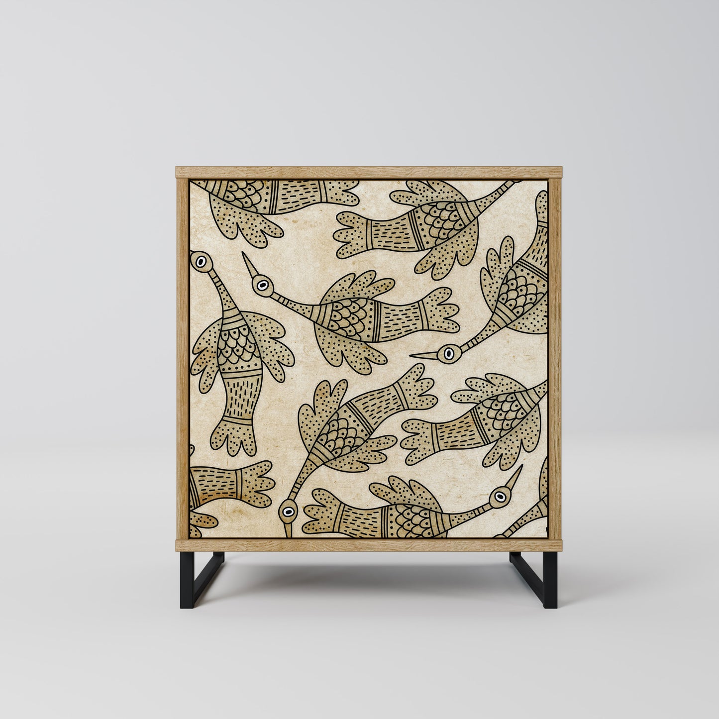 ALMONDINE SONGBIRD Madia a 1 anta effetto rovere