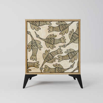 ALMONDINE SONGBIRD Madia a 1 anta effetto rovere