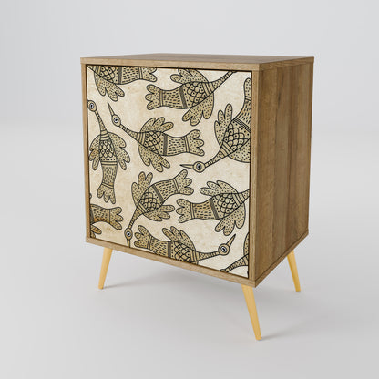 ALMONDINE SONGBIRD Madia a 1 anta effetto rovere