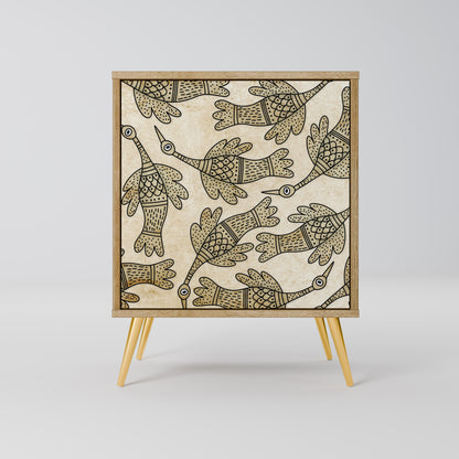 ALMONDINE SONGBIRD Madia a 1 anta effetto rovere