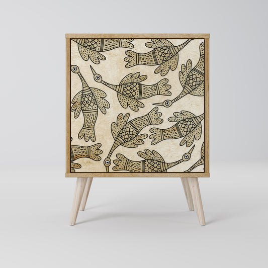 ALMONDINE SONGBIRD Madia a 1 anta effetto rovere