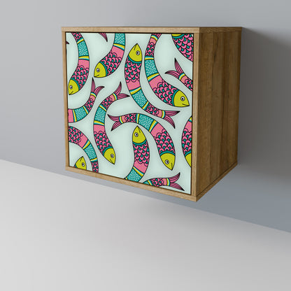 Credenza INDIAN FISH a 1 anta effetto rovere