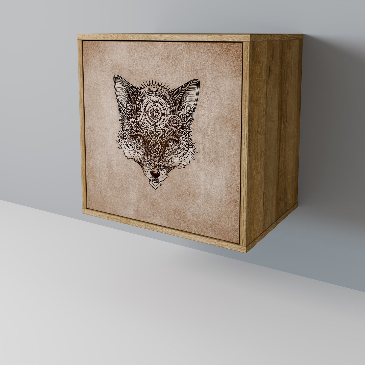 STEAMPUNK CLAN Madia a 1 anta effetto rovere