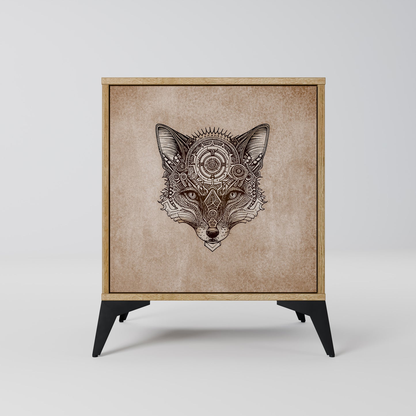 STEAMPUNK CLAN Madia a 1 anta effetto rovere