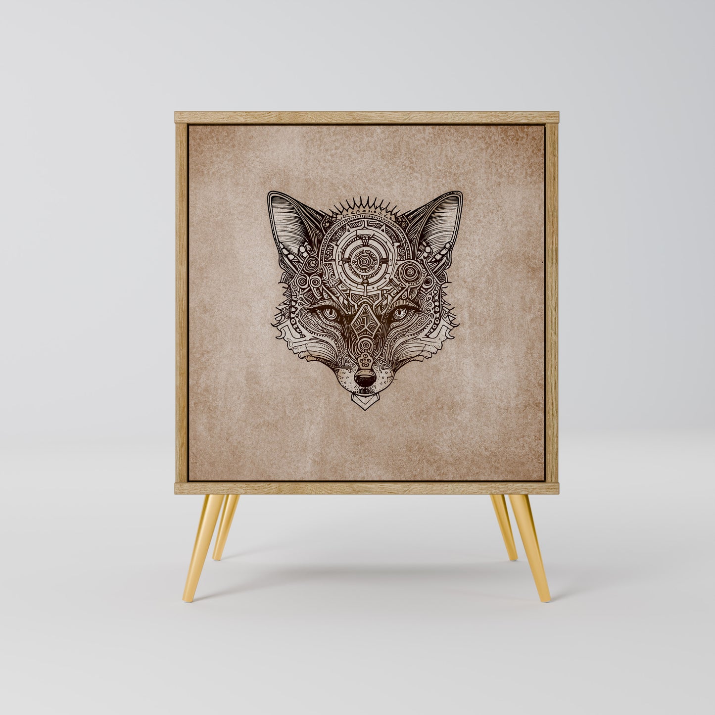 STEAMPUNK CLAN Madia a 1 anta effetto rovere