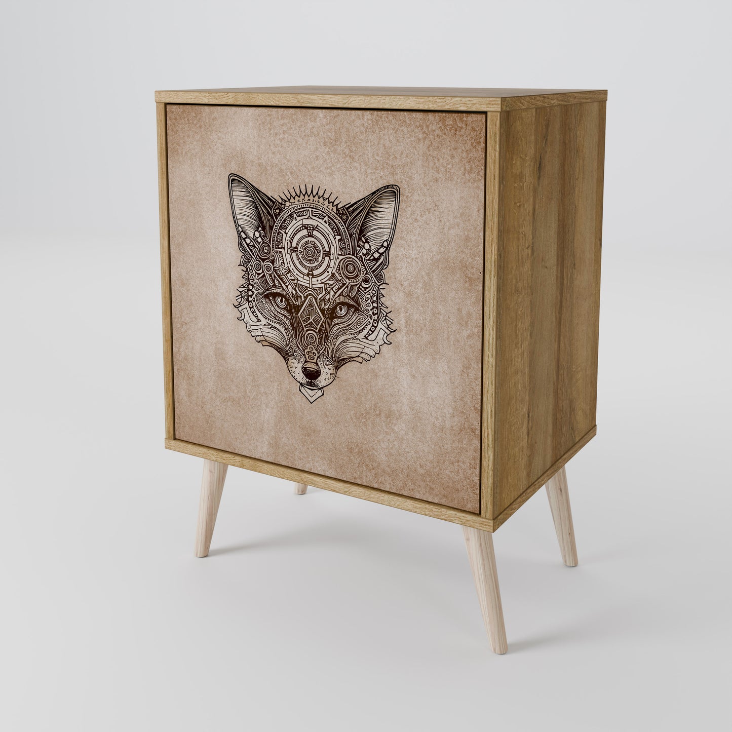 STEAMPUNK CLAN Madia a 1 anta effetto rovere