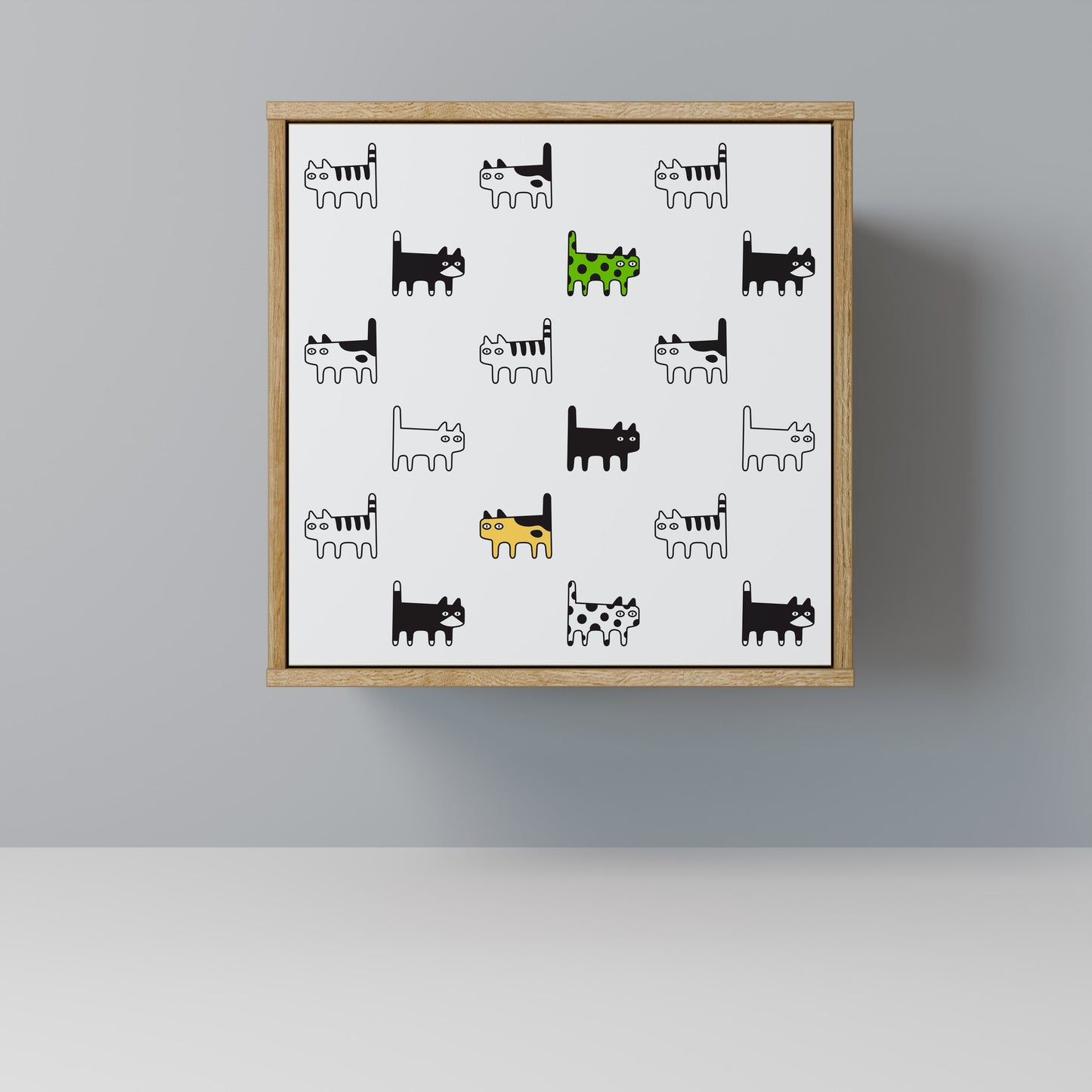 CATS COMPILATION Credenza a 1 anta effetto rovere