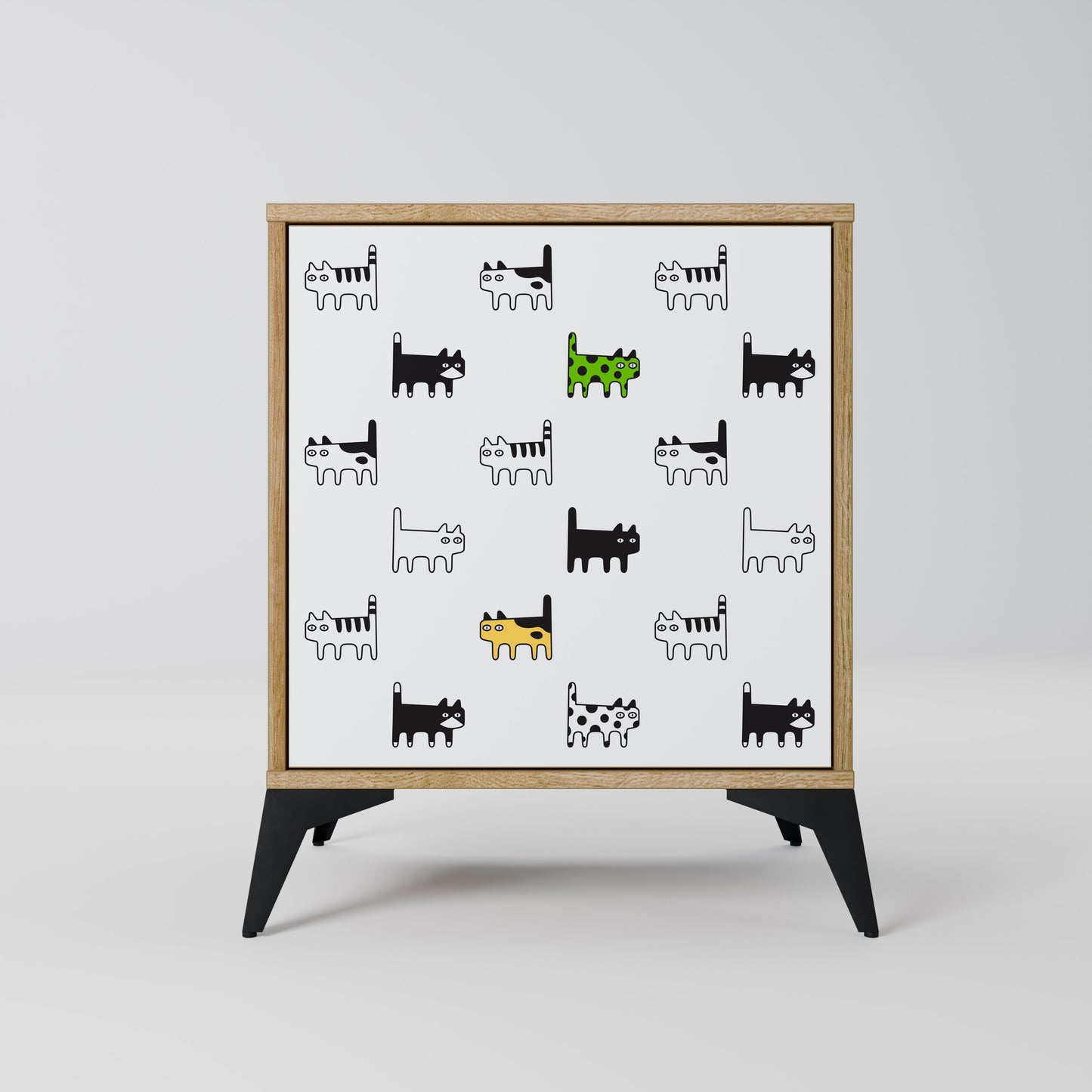 CATS COMPILATION Credenza a 1 anta effetto rovere