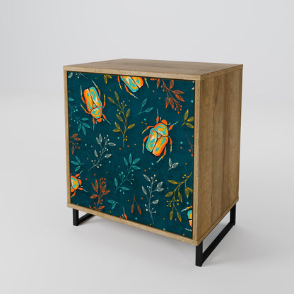 Credenza AUTUMN INSETTI a 1 anta effetto rovere
