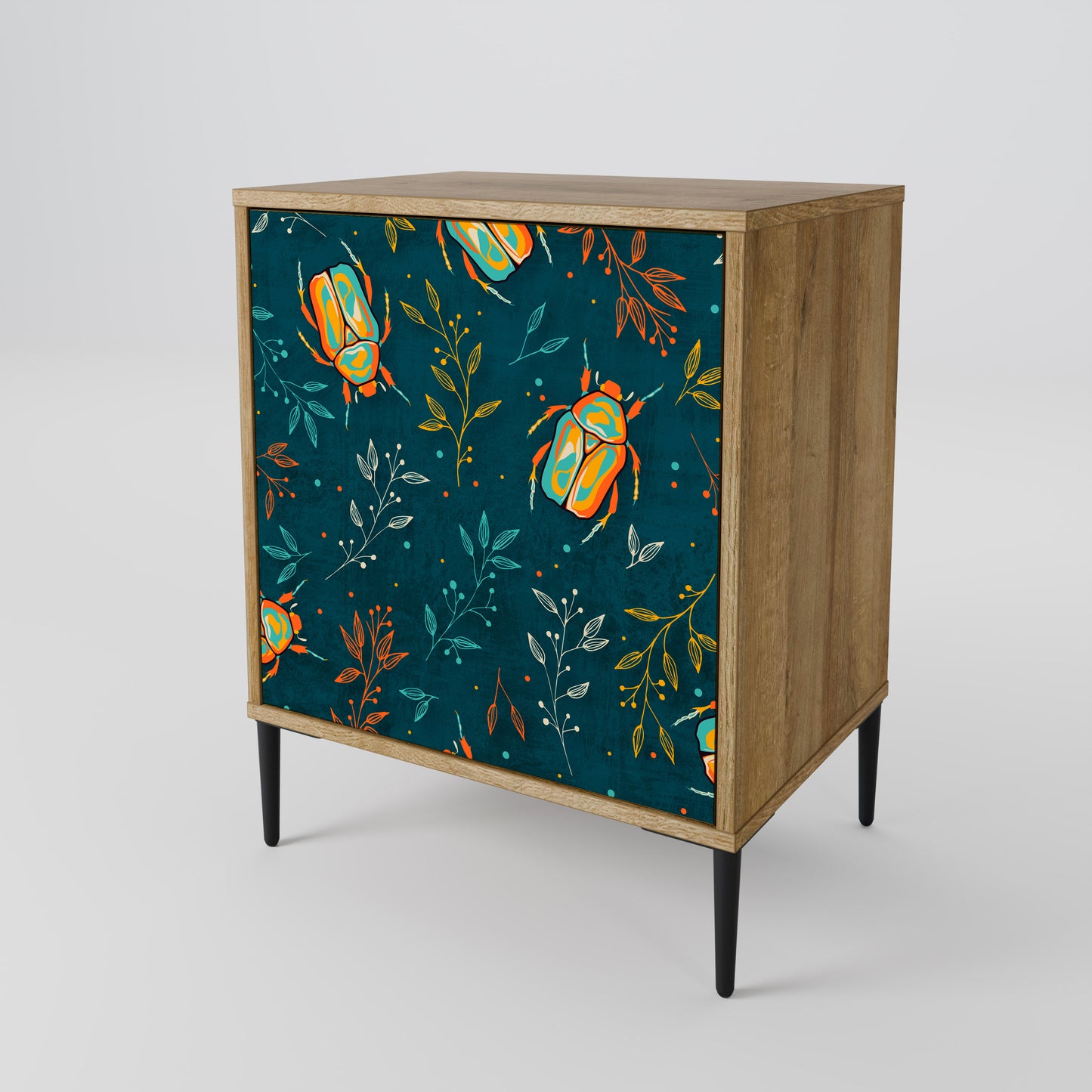 Credenza AUTUMN INSETTI a 1 anta effetto rovere