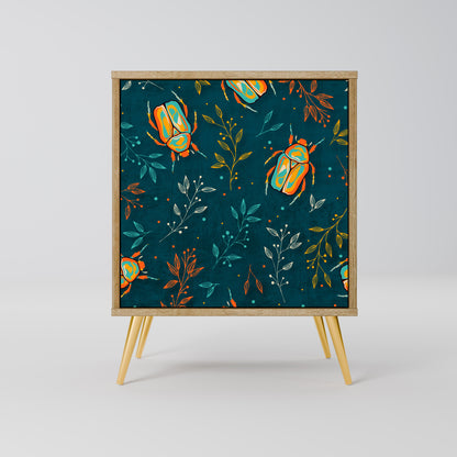 Credenza AUTUMN INSETTI a 1 anta effetto rovere