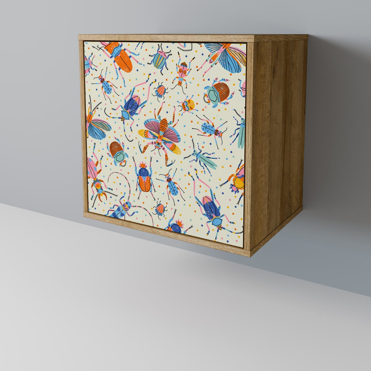 COLORFUL INSECTS Madia a 1 anta effetto rovere