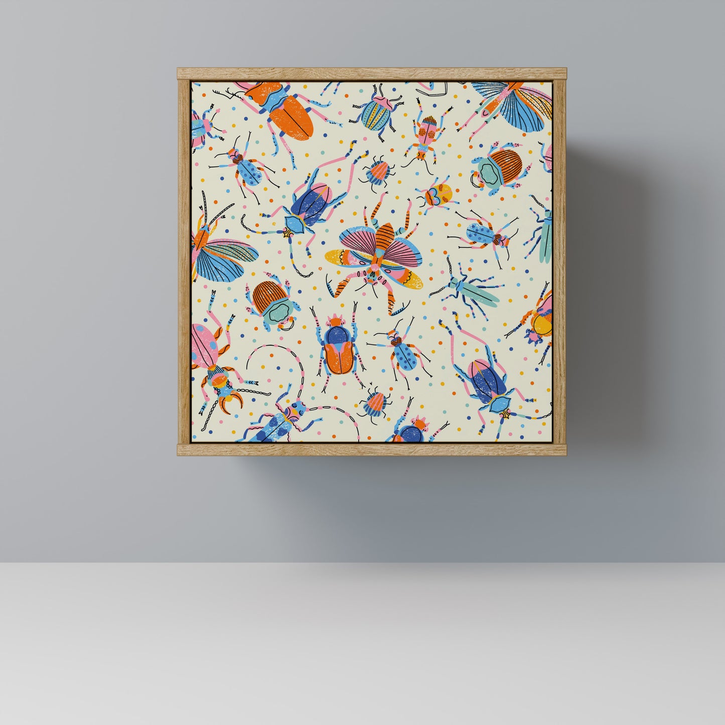 COLORFUL INSECTS Madia a 1 anta effetto rovere