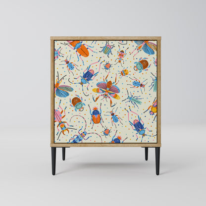 COLORFUL INSECTS Madia a 1 anta effetto rovere