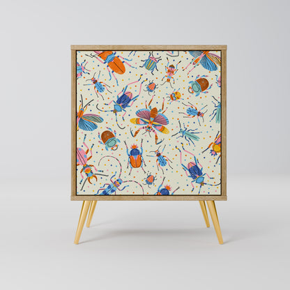 COLORFUL INSECTS Madia a 1 anta effetto rovere