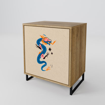 MYTHOLOGICAL CREATURES 1-Door Sideboard in Oak Effect