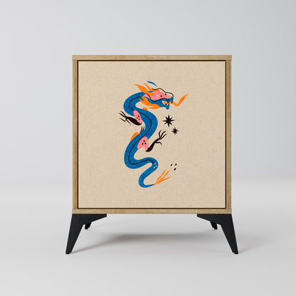 MYTHOLOGICAL CREATURES 1-Door Sideboard in Oak Effect