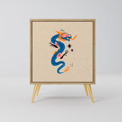 MYTHOLOGICAL CREATURES 1-Door Sideboard in Oak Effect