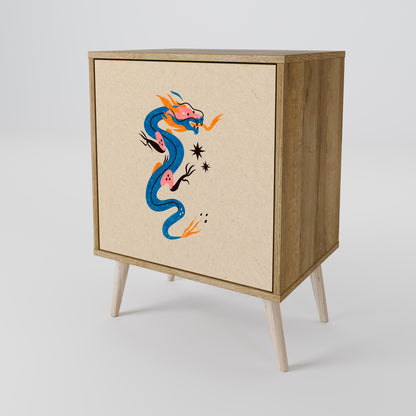 MYTHOLOGICAL CREATURES 1-Door Sideboard in Oak Effect