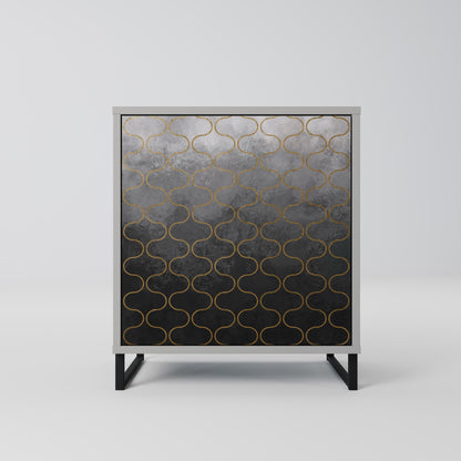 Credenza a 1 anta TESSELATED GRAYISH con finitura grigia