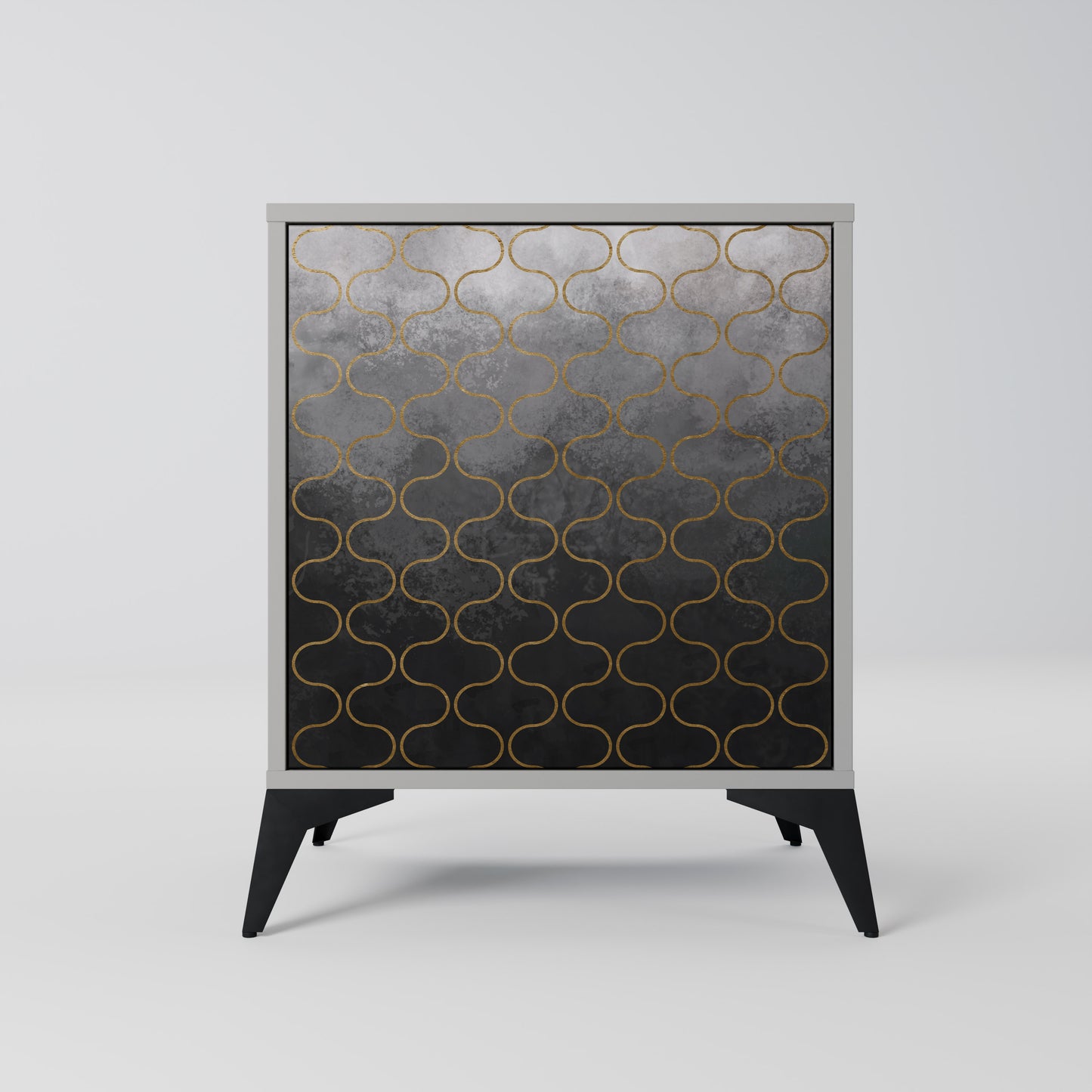 Credenza a 1 anta TESSELATED GRAYISH con finitura grigia