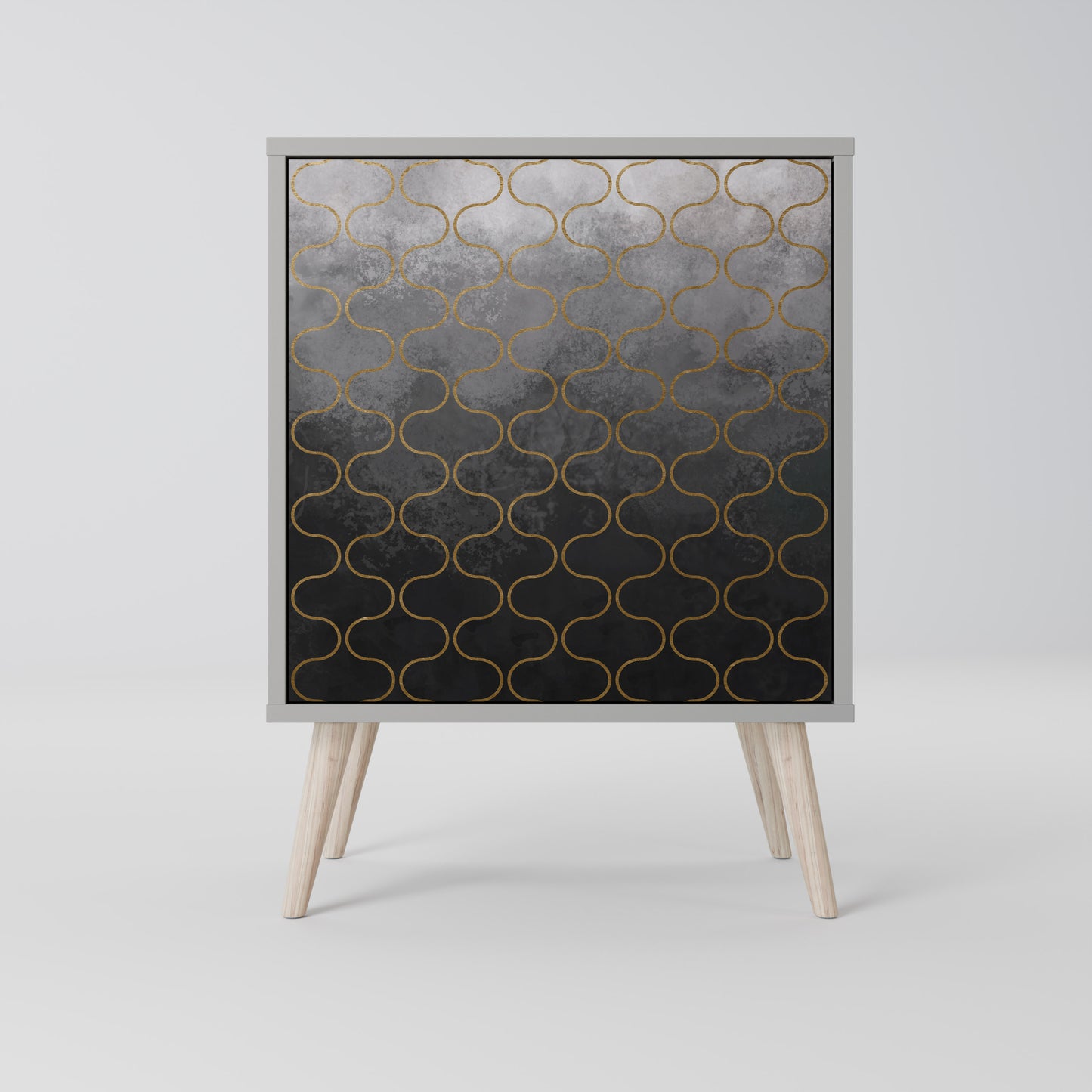 Credenza a 1 anta TESSELATED GRAYISH con finitura grigia