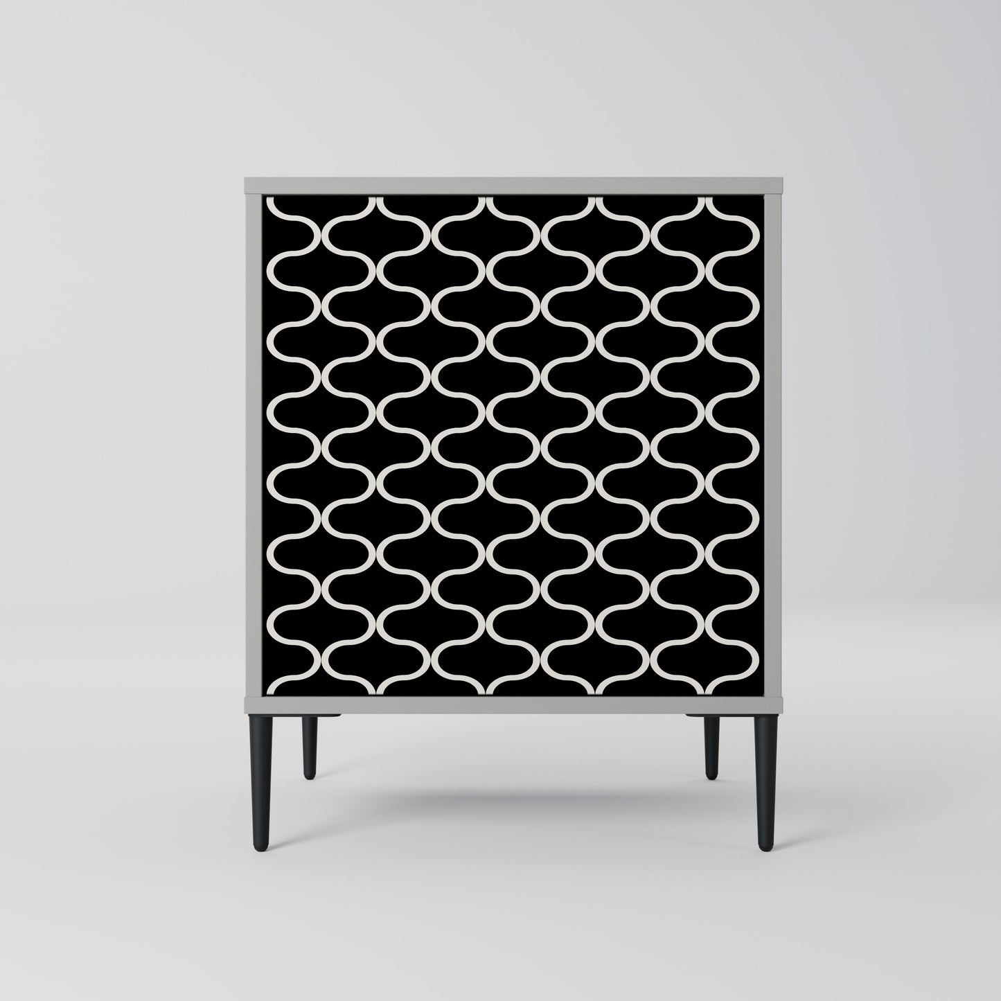 Credenza TESSELATED BLACKNESS a 1 anta con finitura grigia