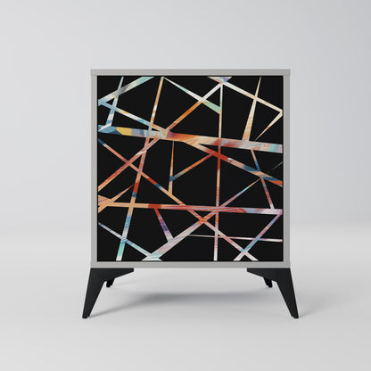 POLYGON VERVE 1-Door Sideboard in Grey Finish