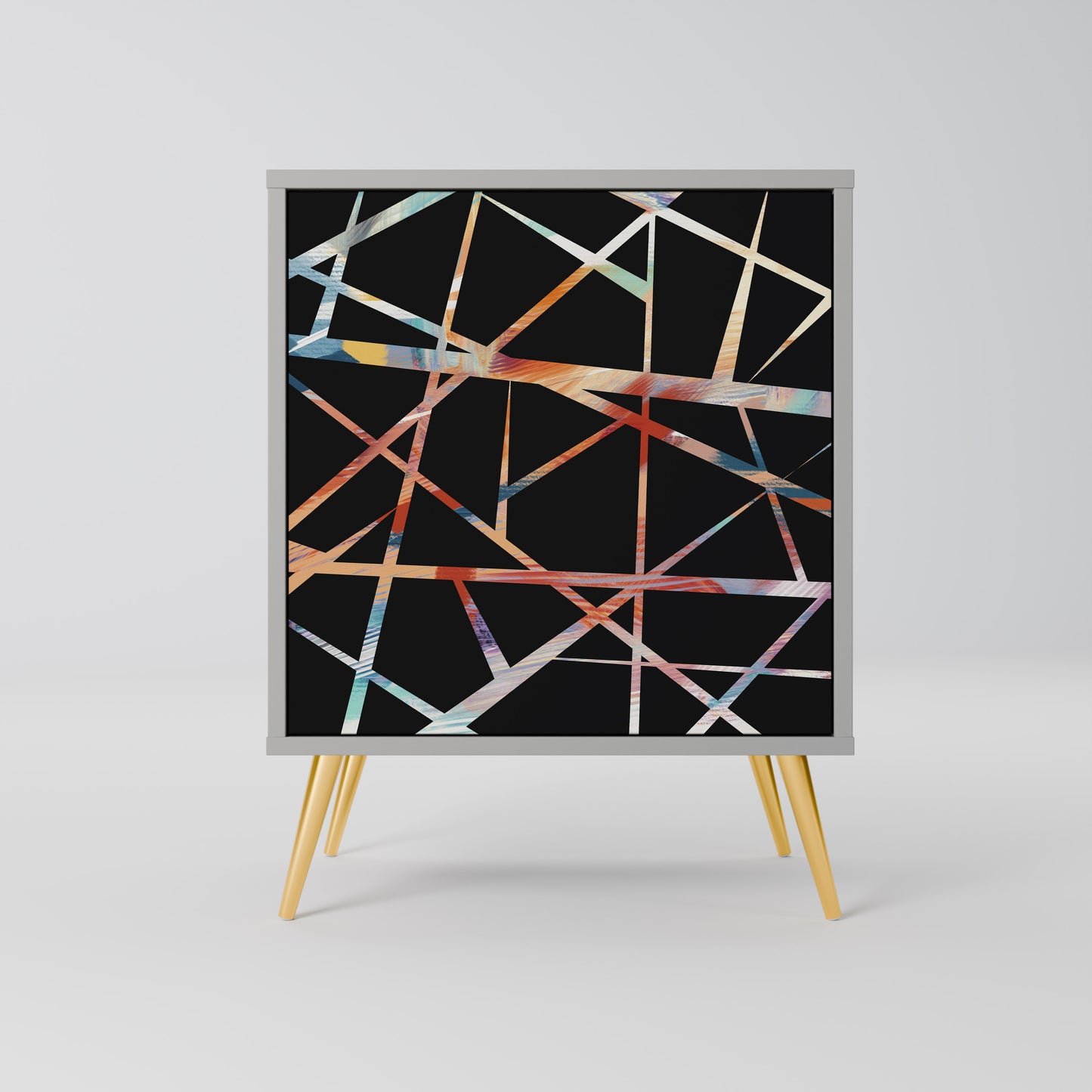 POLYGON VERVE 1-Door Sideboard in Grey Finish