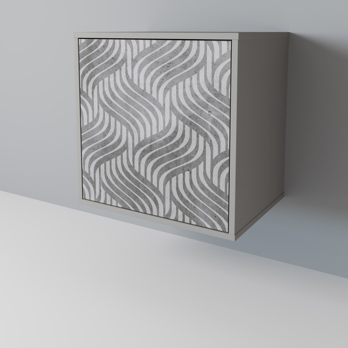 CONCRETE MOVEMENT 1-Door Sideboard in Grey Finish