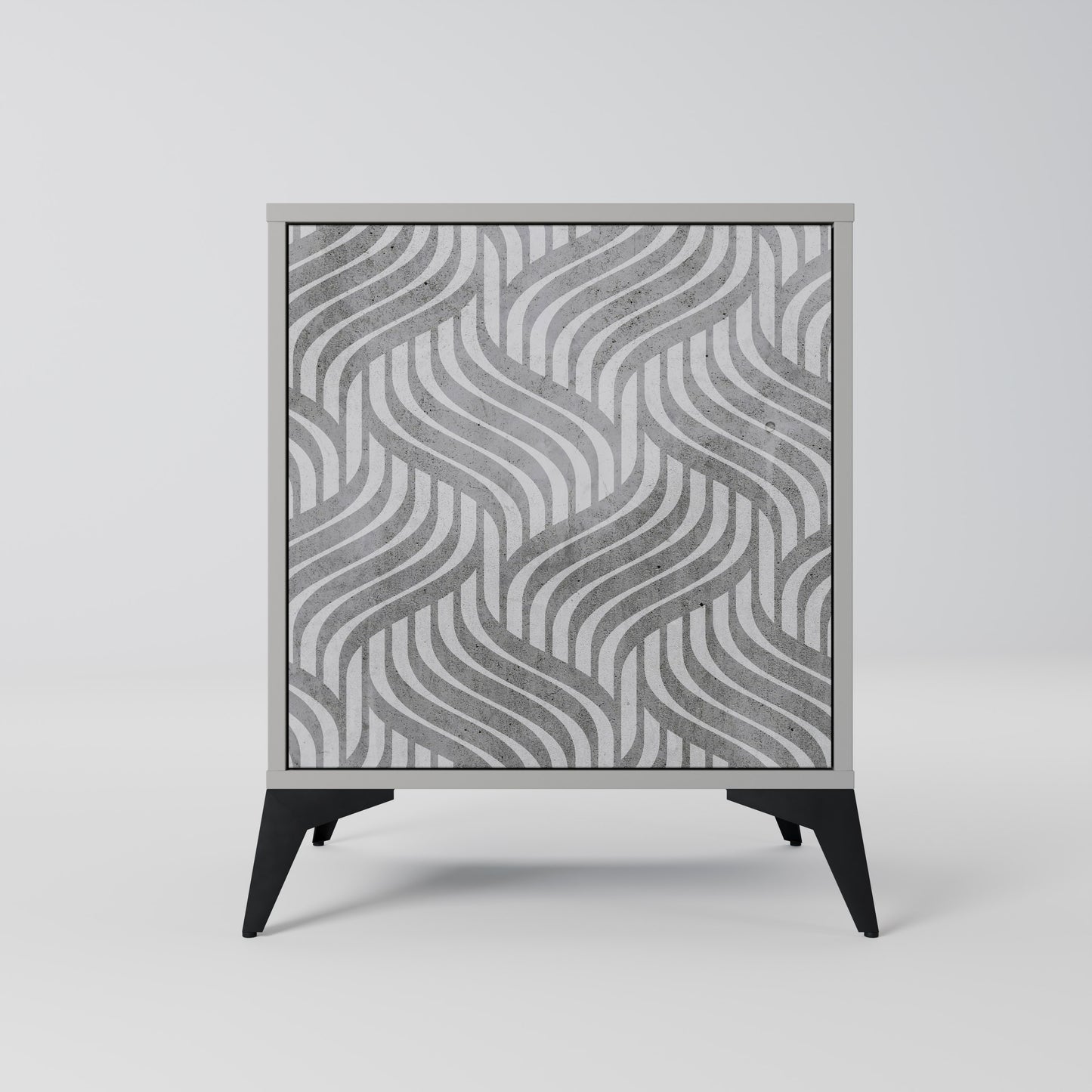 CONCRETE MOVEMENT 1-Door Sideboard in Grey Finish