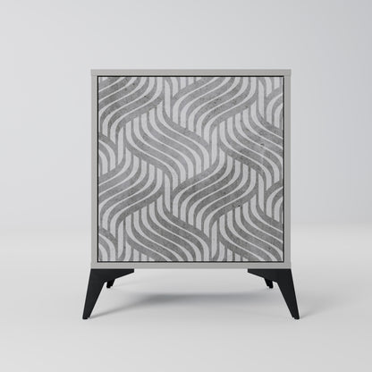CONCRETE MOVEMENT 1-Door Sideboard in Grey Finish