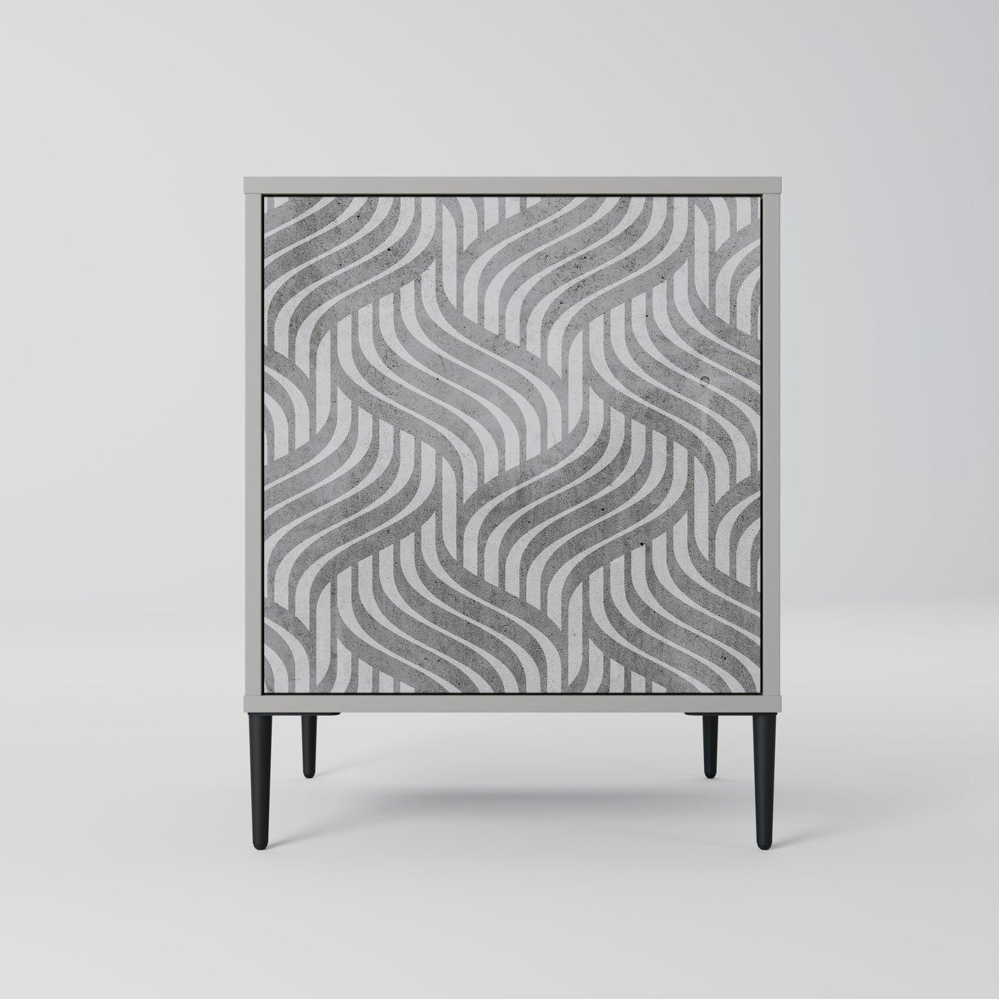 Credenza CONCRETE MOVEMENT a 1 anta con finitura grigia