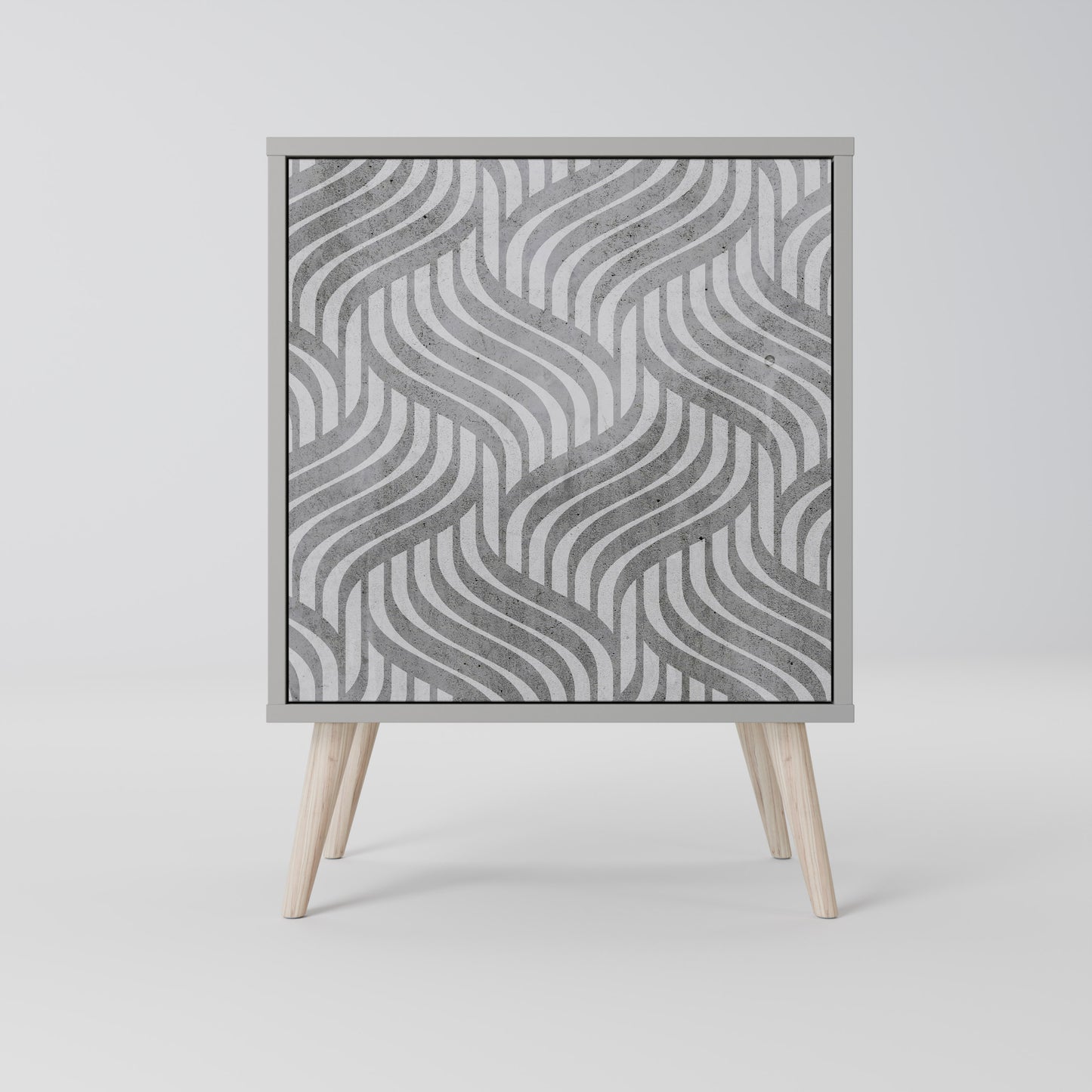 Credenza CONCRETE MOVEMENT a 1 anta con finitura grigia