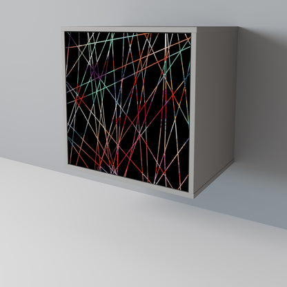 Credenza LUMINOUS SNARE a 1 anta con finitura grigia